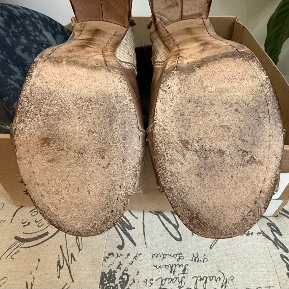 Freebird by Steven Zombi peep toe leather booties. Size 10 - Picture 10 of 12